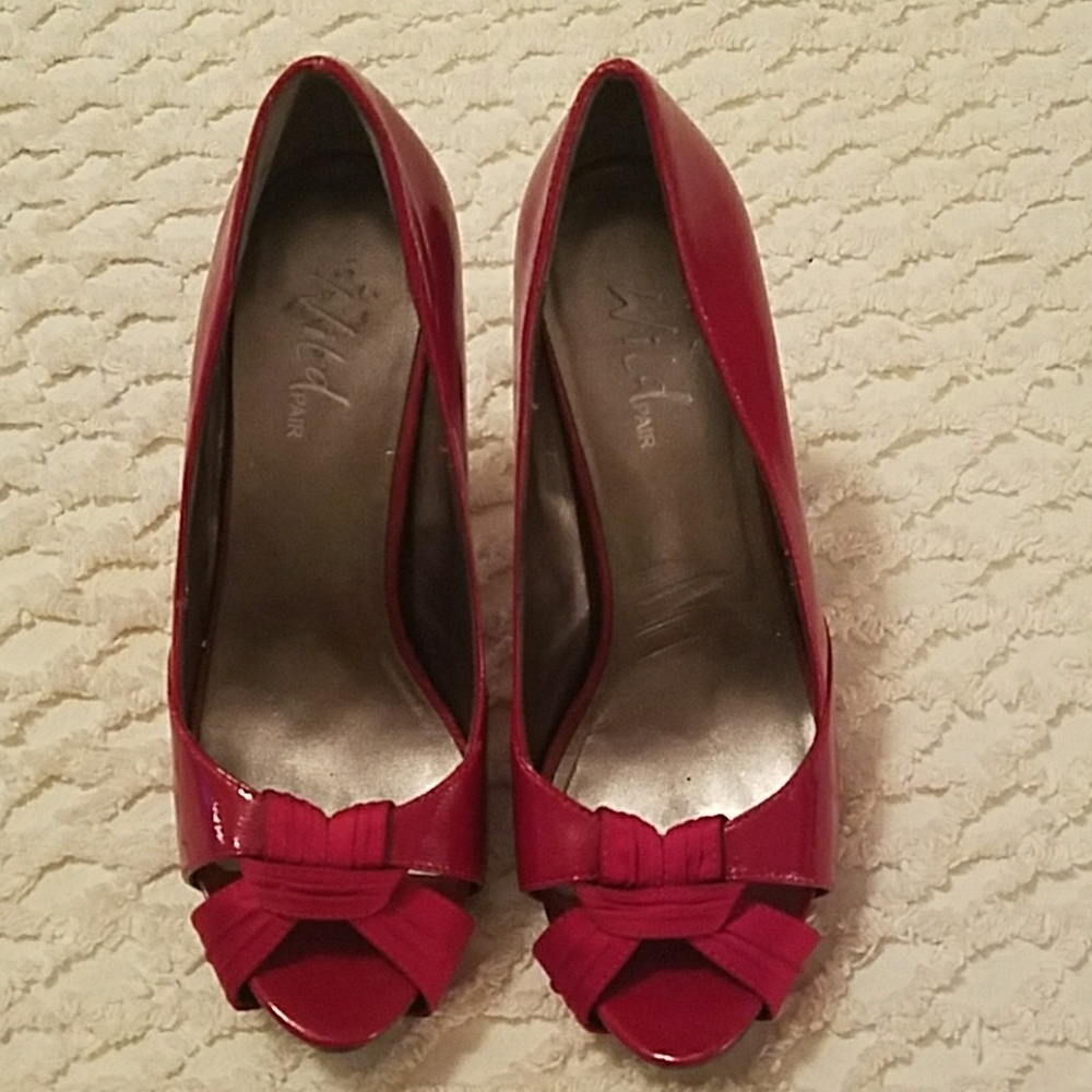 Wild Pair Red Peep Heels